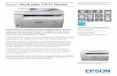 Epson AcuLaser CX17 Series INFORMACIÓN DEL … · ofrecen también fax. Cada modelo ocupa tan solo el espacio de una impresora de escritorio, por lo que permiten optimizar un valioso