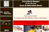 Curso de Matemática Básica - jrvargas.files.wordpress.com · Curso de Matemática Básica Conferencia Inicial El Programa de Mat. ... DIDÁCTICA DE LA MATEMATICA BÁSICA Matemática
