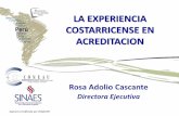LA EXPERIENCIA COSTARRICENSE EN ACREDITACION Adolio... · 2015-07-06 · carreras acreditadas por el SINAES. Capacitación ... Agencias de acreditación en América Latina. ... internacionales.