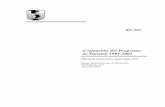 Evaluación del Programa de Panamá 1991-2003 - Que es P+Lcnpml.org.pa/images/nosotros/centro-de-informacion/evaluacion-del... · PCR Project Completion Report ... x pese al ordenado