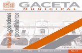 GACETA - tepatitlan.gob.mx · GACETA MUNICIPAL GOBIERNO MUNICIPAL DE TEPATITLÁN 2015 - 2018 ÉPOCA 5 AÑO I 22 de septiembre de 2016 No. 14 TOMO 3