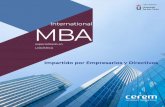 International MBA · Impartido por Empresarios y Directivos . MBA. International. especializado en LOGÍSTICA. Centro colaborador: