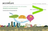 Modelos de financiación - Accenture Creación de un fondo de garantía para cubrir fallidos, ... financiero de deuda) ... * Colectivos fuera del alcance del proyecto