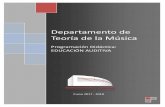 Departamento de Teoría de la Músicacpmhalffter.centros.educa.jcyl.es/sitio/...Programacion_2017-2018.pdf... comprensión y descripción de los procesos musicales ... instrumentos
