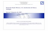 Deutsche Bank México, S.A. Institución de Banca Múltiple ... · Inversiones en Valores ... 11 Aportaciones al ... reportos e instrumentos financieros derivados en la fecha en que