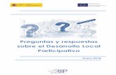 Preguntas y respuestas sobre el Desarrollo Local …regp.tragsatec.es/Temp/PREGUNTAS Y RESPUESTAS SOBRE DLP.pdf · Este documento informativo proporciona respuestas a preguntas frecuentes
