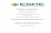 DEPARTAMENTO DE CIENCIAS DE LA TIERRA Y LA …repositorio.espe.edu.ec/bitstream/21000/8386/1/T-ESPE-047876.pdf · II CERTIFICACIÓN Certifico que el presente trabajo fue realizado