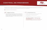 CONTROL DE PROCESOS - globalstd.com · CONTROL DE PROCESOS. ... Gestión de los cambios y adecuación de procesos ... Requerimientos y desarrollo de BPM Planes HACCP NOM-251 SQF