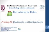Practica 03: Diccionario con hashing abierto - eafranco.com · Estructuras de datos (Prof. Edgardo A. Franco) 1 Practica 03: ... (DOC, DOCX o PDF) •Códigos fuente ... •Demostración