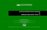FENOMENOLOGÍA Y HERMENÉUTICA - serbi.ula.ve · 86 7 Así, las ponencias expuestas y discutidas en el Seminario versaron sobre temas diversos, desarrollados por Husserl, Heidegger,