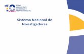 Sistema Nacional de Investigadores - Foro Consultivo · 1. Investigadores en el Sistema Nacional de Investigadores 2002 -2013 2. Investigadores en el SNI por nivel 2013 3. Distribución