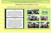 MEMORIA DE LABORES 2,010 - ceibaguate.orgceibaguate.org/estudiosypublicaciones/Memoria Labores-CEIBA-2010.pdf · se hace sentir en la esfera de ... Como parte de la ayuda a la emergencia