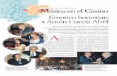 Emotivo homenaje a Antón García Abril - casinodemadrid.es MUSICA... · Grigorian interpretó al piano “Sonatina del Guadalquivir”, en sus tres movimientos. Para finalizar, el
