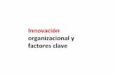 Innovación organizacional y factores clave · estructuras organizativas o modelos de ...
