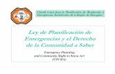 Ley de Planificación deLey de Planificación de Emergencias ...€¦ · Comité Local para la Planificación de Respuestas a EmergenciasAmbientalesdelaRegióndeMayagüez Ley de Planificación