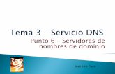 Punto 6 Servidores de nombres de dominio · 2012-12-12 · debe tener acceso de red al servidor DNS remoto para ... principal al agregar servidores DNS para que actúen como ... ftp,