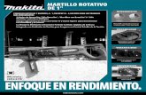 MARTILLO ROTATIVO DE 1 - cdn.makitatools.com · PODEROSO MOTOR DE 7 AMPERES; 0 ... MARTILLO ROTATIVO DE 1" Modelo HR2475 ... La broca estilo Thruster® con puntas de carburo penetra