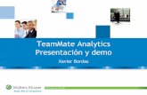 TeamMate Analytics Presentación y demo - sindicastur.org · Historia de TeamMate 1993 TeamMate 1.0 Primer sistema de EWP basado en Windows 1995 1997 2000 2002 2004 2006 2008 2009