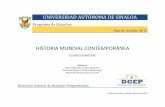 HISTORIA MUNDIAL CONTEMPORÁNEA - …dgep.uas.edu.mx/programas2015/4_SEMESTRE/33.pdf · El curso de Historia Mundial Contemporánea pretende lograr en el estudiante el desarrollo