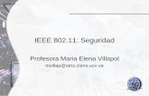IEEE 802.11: Seguridad · IEEE 802.11: Seguridad Profesora Maria Elena Villapol mvillap@strix.ciens.ucv.ve