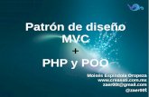 Patrón de diseño MVC PHP y POO - … · Patrón de diseño MVC + PHP y POO Moisés Espíndola Oropeza  zaer00t@gmail.com @zaer00t