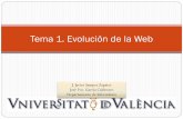 Tema 1. Evolución de la Web - ocw.uv.esocw.uv.es/ingenieria-y-arquitectura/aplicaciones-web-avanzadas/... · Web 3.0 o web semántica ... Inicios de la Web 2.0 (red lectura-escritura)