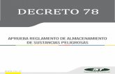 APRUEBA REGLAMENTO DE ALMACENAMIENTO DE SUSTANCIAS PELIGROSASeskipcapacitacion.cl/web/wp-content/uploads/2015/01/decreto-78... · o división de sustancias peligrosas, ... culares