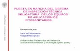 Sin título de diapositiva - agro-alimentarias.coop · • Real Decreto 1702/2011, de 18 de noviembre, de inspecciones periódicas de los equipos de aplicación de productos fitosanitarios.