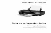 Guía de referencia rápida - files.support.epson.com · Introducción 3 Introducción Después de instalar la impresora Epson Stylus® C110 Series tal como se describe en el póster