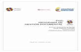 PGD: PROGRAMA DE GESTIÓN DOCUMENTAL · 1Colombia. Archivo General de la Nación. ... utilización y conservación y como apoyo a la modernización de la gestión documental en el