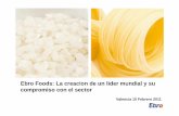 Ebro Foods: La creacion de un lider mundial y su ...agro-alimentarias.coop/ficheros/doc/03184.pdf · pasta y arroz en USA y Desinversión en la división ... Finlandia, Alemania o