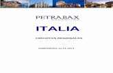 ITALIA - petrabaxargentina.com · tual, y del racionalismo arquitectonico italiano. El Lago de Como, dividido en tre ramos, está situado tras las playas más celebradas del paisaje