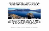 BOLETIN OFICIAL CORPOBOYACA · CORPOBOYACA EDICION No. 148 EXTRAORDINARIO ... Que el artículo 83 del mismo ... BOLETIN OFICIAL- EDICION No. 148 ...