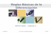 Reglas Básicas de la Diferenciaciónmyfaculty.metro.inter.edu/jahumada/mate3031/unidad2/2_2_Reglas%2… · Reglas Básicas de la Diferenciación MATE 3031 –Cálculo 1 30/01/2014