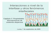 Interacciones a nivel de la interfase y otros fenómenos ...webdelprofesor.ula.ve/ingenieria/mabel/materias/sistemdispersos/... · Las fuerzas de interacción entre interfases (que
