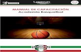 Academia Basquetbol - ened.conade.gob.mxened.conade.gob.mx/Documentos/Manuales/manual basquetbol acade… · 1.1.3 Rol del instructor deportivo 1.1.4 Análisis del resultado de la