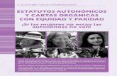 ESTATUTOS AUTONÓMICOS Y CARTAS … · Organizaciones de Mujeres del municipio de Tipuani. Cochabamba: IFFI, municipio de Sacaba y Colcapirhua; CAMN, Municipio de GENERAMOS PROCESOS
