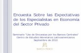Encuesta Sobre las Expectativas de los Especialistas … · contenido del cuestionario que aplica el Banco de México. Esta presentación sobre la Encuesta de Expectativas de los