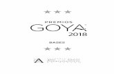 BASES - Premios Goya 2018 · BASES 1 32 PREMIOS GOYA CAPÍTULO I: NORMAS GENERALES 1. Objeto. 1.1. La Academia de las Artes y las Ciencias Cinematográficas de España, con CIF Nº