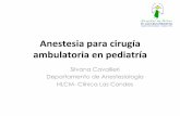 Anestesia(para(cirugía( ambulatoriaenpediatría · Anestesia(para(cirugía(ambulatoriaenpediatría! Silvana Cavallieri Departamento de Anestesiología HLCM- Clínica Las Condes