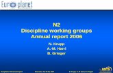 N. Krupp A.-M. Harri B. Grieger - Max Planck Society · Europlanet N2 annual report Brussels, Jan 25-26, 2007 N. Krupp, A.-M. Harri, B. Grieger N2 Discipline working groups Annual