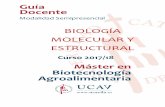 Guía Docente - Universidad Católica de Ávila · 2018-03-07 · ESTRUCTURAL Curso 2017/18 Máster en Biotecnología Agroalimentaria ... conceptos elementales de análisis económico