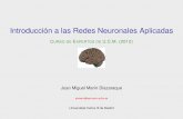 Introduccion a las Redes Neuronales Aplicadas´halweb.uc3m.es/esp/Personal/personas/jmmarin/esp/... · Aplicaciones. J. Miguel Mar´ın (U. Carlos III) 2. CURSO DE EXPERTOS U.C.M.
