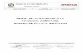 MANUAL DE ORGANIZACIÓN DE LA CONSEJERÍA JURÍDICA DEL ... · Transparencia y Acceso a la Información del Estado de Nuevo León, que establecen ... de los puestos que integran la