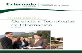 Especialización en Gerencia y Tecnologías de …administracion.uexternado.edu.co/matdi/gti/folleto/Folleto Esp.pdf · tales como el derecho y la prospectiva. Análisis y diseño