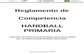 Reglamento de Competencia HANDBALL PRIMARIAeducacionbasica2017.conade.gob.mx/documentos/Primaria/Primaria... · Reglamento de Competencia Handball - 5 - Los arcos deberán estar provistos