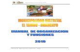 Municipalidad Distrital de El Tambo - Iniciomunieltambo.gob.pe/portal/documentos/mof.pdf · competencia de acuerdo al Texto Único de Procedimientos Administrativos de la Municipalidad;