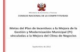 Metas del Plan de Incentivos a la Mejora de la Gestión … · Metas del Plan de Incentivos a la Mejora de la Gestión y Modernización Municipal (PI) vinculadas a la Mejora del Clima