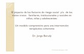 niños, niñas y adolescentes: Un modelo comprensivo … · Dr. Jorge Barudy IFIV Barudy-Dantagnan. 2008. CONTEXTOS HUMANOS DESARROLLO Y SUFRIMIENTO INFANTIL ... Las experiencias