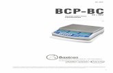 Bc-Bcp Bcp-Bc - baxtran.com · Undades de medida Kg ... Efectúe una calibración de peso tal como se describe en los aparatos 10 ... hay un LED que indica el estado de la carga de